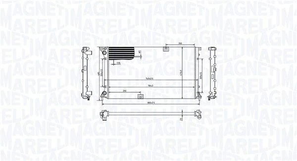 MAGNETI MARELLI Radiateur Refroidissement Moteur Convient pour Renault Kangoo - Photo 1/1
