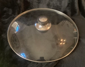 Clear Tempered Glass & Stainless Lid w/Vent Hole For Pots & Pans - Picture 1 of 3