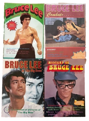 4 Rare Collectible Bruce Lee vintage 1970s  Books Magazines jeet kune do 1970s - Image 1 of 2