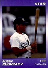 1990 Erie Sailors Star #21 Ruben Rodriguez Luquillo Puerto Rico PR Baseball Card