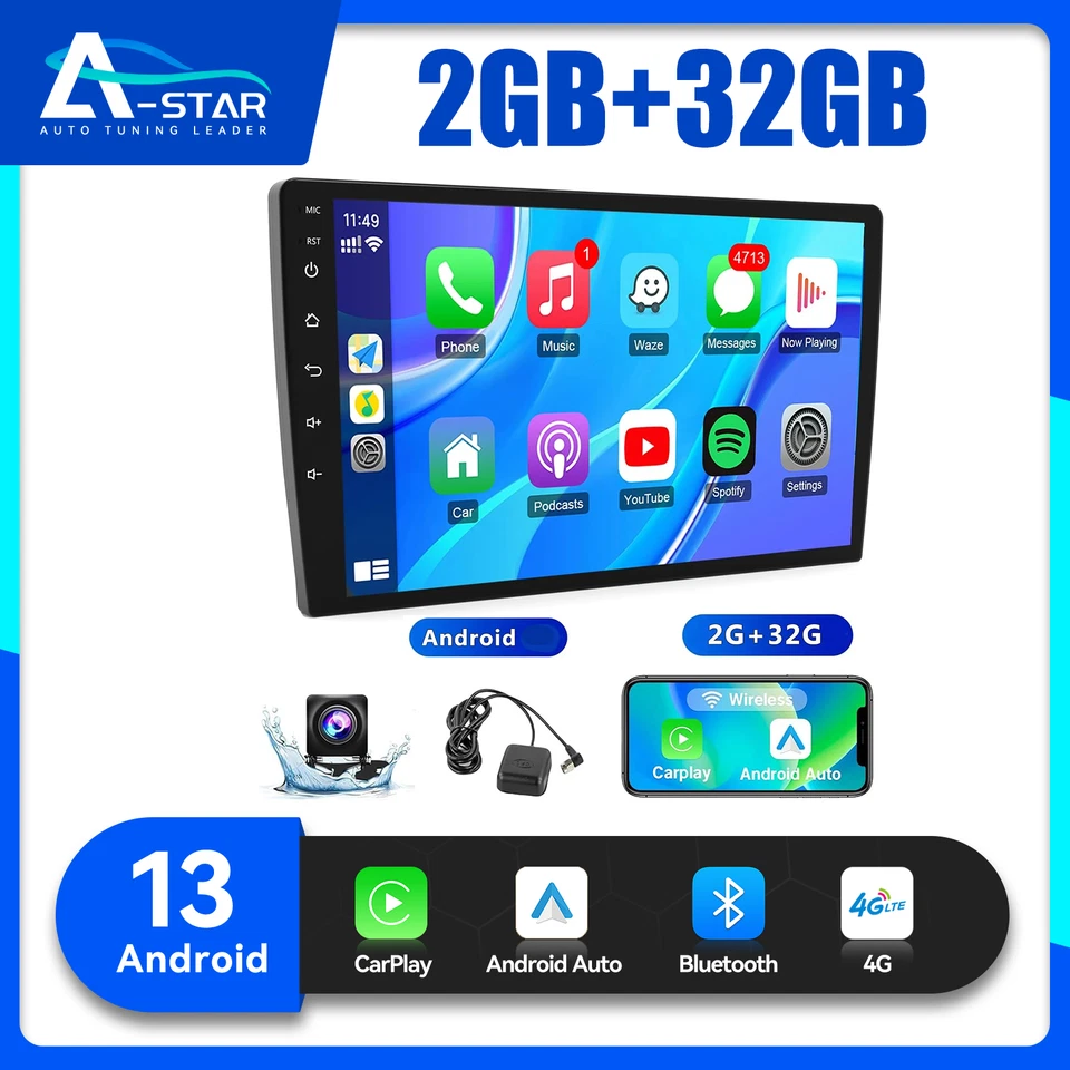 Android13 автомобильное стерео радио для GMC Chevrolet 2003-2006 Carplay сенсорный экран GPS - Изображение 1 из 4