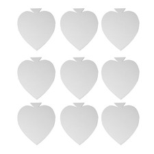 100X Mini a forma di cuore per torta MOUSSE cardboaressert Vassoio di visualizzazione (Argento) SD