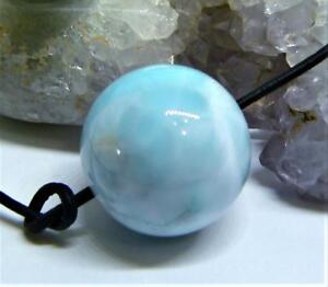 Genuine Solid Larimar Pendant Side Drilled Bead 1.5 long 1-18 wide Large Nugget Big 3mm Hole Natural Freeform Dominican Republic Necklace