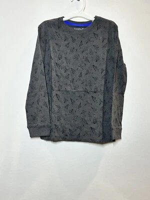 Boys' Long Sleeve Printed T-Shirt - Cat & Jack Gray Paper Airplane Small 6/7 - Image 1 of 2