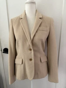 Women’s Calvin Klein Camel Hair 2 Button Blazer Size 4/40 Made In Italy - Picture 1 of 11