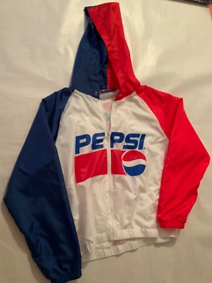 VINTAGE Inspired Unisex Pepsi Windbreaker Jacket Size Large  Retro Style - Image 1 of 4