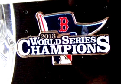 2013 World Series Champions Boston Red Sox pennant lapel pin MLB WS champs win - Image 1 of 4