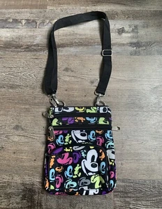 Disney Parks Mickey Mouse Crossbody Walt Disney World Travel Nylon Bag Purse EUC - Picture 1 of 8