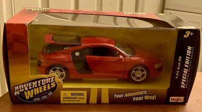 Coche de coleccionista fundido a presión rojo Maisto 2010 AUDI R8 escala 1:24 EDICIÓN ESPECIAL Foto 1 de 4