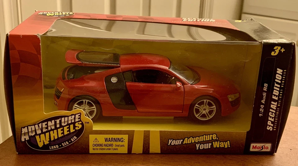 Coche de coleccionista fundido a presión rojo Maisto 2010 AUDI R8 escala 1:24 EDICIÓN ESPECIAL Foto 1 de 4