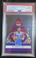 De’Aaron Fox 2017-18 Crown Royale Panini's Choice Award /75 PSA 10 RC POP 1