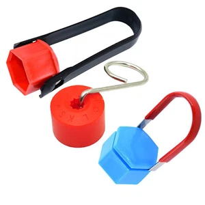 3Pcs Car Truck Wheel Hub Bolt Nut Cover Removal Clip Tire Hook Cap Puller Tool - Picture 1 of 17