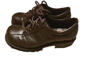 Vtg 90s Chunky Heel Platform Oxfords Preppy Retro Boho Hipster Career Casual - Picture 1 of 5