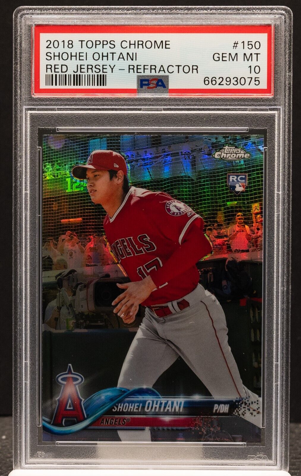 66293075 SHOHEI OHTANI 2018 Topps Chrome 150 Variation SP Refractor RC PSA 10