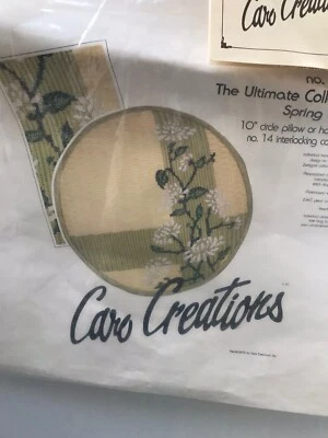 Caro Creations Vintage Hand Painted Needlepoint Canvas Yarn And Instructions - Image 1 of 4