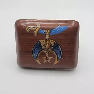Fibbia per cintura in legno Shriner vintage 2,5"W - Foto 1 di 3