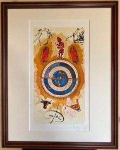 Salvador Dali 1978 Lyle Stuart Tarot Suite - Wheel of Fortune Lithograph Signed - Picture 1 of 10