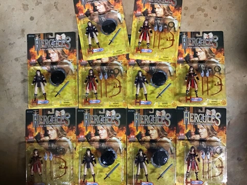 Lot of 10 Toybiz Hercules Legendary Journeys Action figures --Xena,  Red & Black Cover