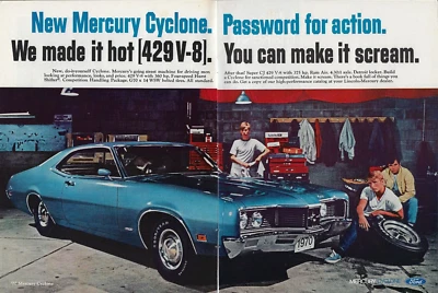 1970 Mercury Cyclone CJ 429 V-8 375 hp Make it Scream Photo anúncio impresso original - Imagem 1 de 2
