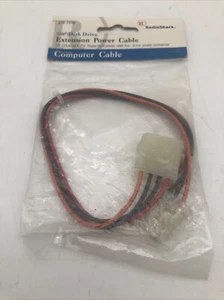 Radio Shack Disk Drive 10" Power Extension Cable 278-0767 278-767 Diskette Drive - Picture 1 of 5