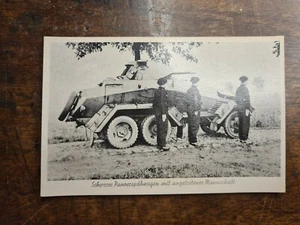 CARTOLINA MILITARE CARRO ARMATO CON SOLDATI - Bild 1 von 2