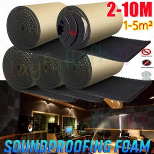 10m Acoustic Foam Tiles Wall Panels Studio Room Sound Proofing Insulation Roll - Picture 1 of 22
