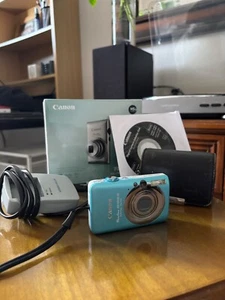 Canon PowerShot SD 1200 IS 3x Digital Camera - Blue w/ SD card, battery, etc - Picture 1 of 12