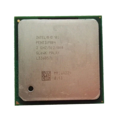 Intel Pentium 4 3GHz SL6WK P4 512KB L2/FSB 800MHz Socket 478 CPU Processor - Image 1 of 2