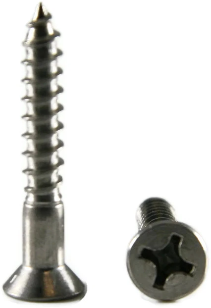 Stainless Phillips Flat Head Wood Screw 100-#8x1-1/4 - Image 1 of 1