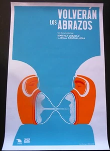 Póster de serigrafía de HUGS WILL RETURN Cuba para película cubana sobre héroes de la salud - Imagen 1 de 5