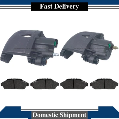 Front Left Front Right Brake Calipers & Ceramic Pads Fits 2000-2005 Dodge Neon - Image 1 of 4