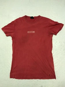 Rusty Red Size L Logo Basic Short Sleeve Graphic Mens Tee T-Shirt - Picture 1 of 12