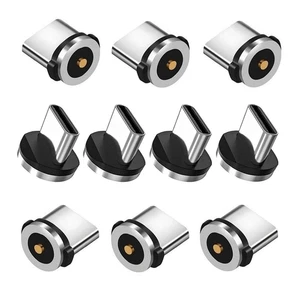 10Pk Magnetic Connector Tips Head for Type C Android Devices Phone Cable Adapter - Picture 1 of 4