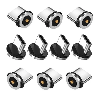 10Pk Magnetic Connector Tips Head for Type C Android Devices Phone Cable Adapter - Image 1 of 4