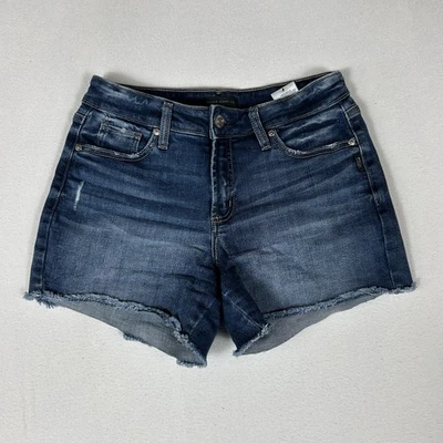 Pantalones Cortos Plateados Suki Para Mujer Talla W27 Azul Denim Cortados Informales Preppy Foto 1 de 4