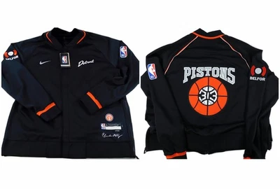 Chaqueta de calentamiento negra emitida por el juego Detroit Pistons 2023-24 City Ed Bad Boys L nueva con etiquetas Foto 1 de 4