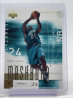 Jamal Mashburn 2001-02 cubierta superior equipo de vuelo Gold Hornets #52/50 Q3562 Foto 1 de 2