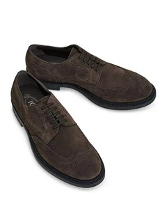 Zapato de vestir Tod's Bucature Forma punta de ala Derby para hombre 8,5/10 EE. UU. marrón oscuro con cordones - Imagen 1 de 20