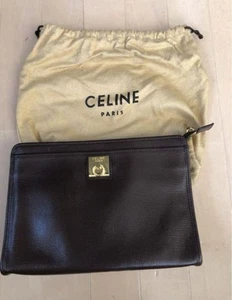 CELINE Vintage Clutch Tasche M12 schwarz Leder Handtasche elegant alt Celine Handtasche - Bild 1 von 24