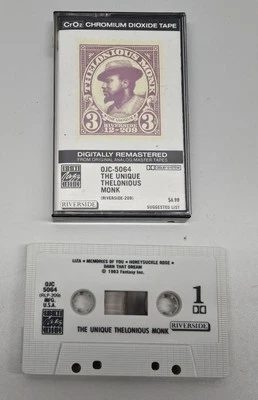 The Unique Thelonious Monk Cassette Tape Classic Jazz Riverside 209 Bebop Foto 1 de 3
