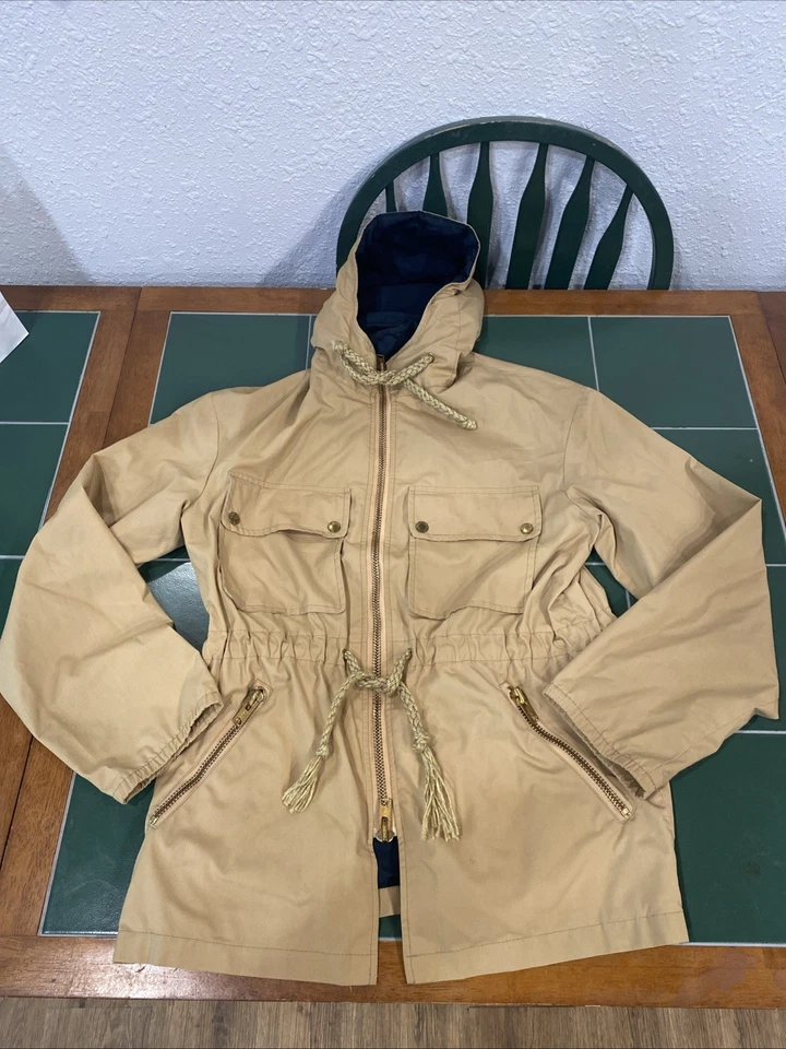 De Colección Neiman Marcus Chaqueta con Capucha Para Hombres 42 Abrigo Abrigo Amalgamado Trabajador América Foto 1 de 4