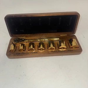 CRAFTSMAN 2006 LIMITED EDITION GOLD PLATED RATCHET/SOCKET WALNUT WOOD BOXED SET - Bild 1 von 2