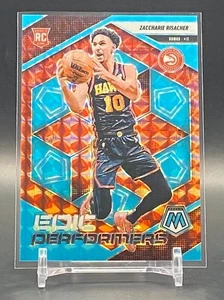 2024-25 Panini Mosaic Zaccharie Risacher Blue Fluorescent #/30 Epic Performers - Picture 1 of 4