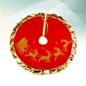 90 CM Gingerbread Tree Skirt Candy Cane Xmas Decoration Christmas - Picture 1 of 11