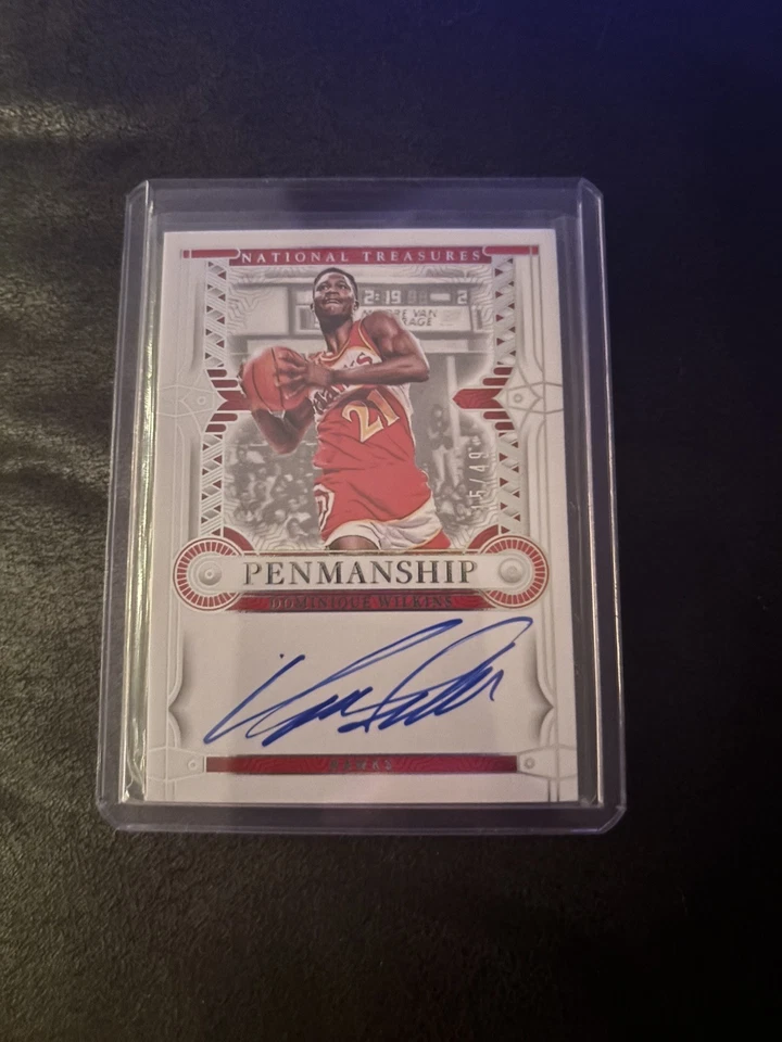 2023-24 National Treasures Dominique Wilkins Penmanship Auto #15/49 Hawks Foto 1 de 1