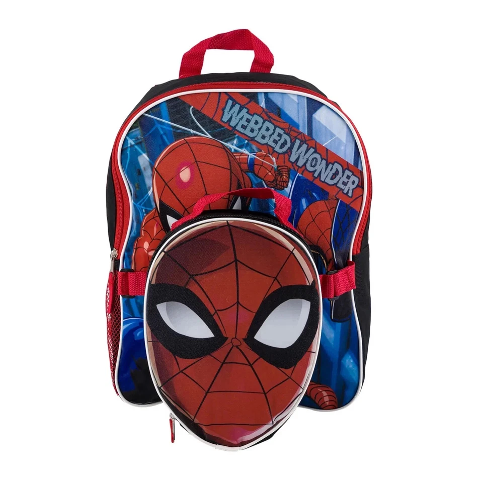 Marvel Spider-Man 15" Backpack & Lunchbox Set – Kids School Bag Webbed Wonder - Image 1 of 1