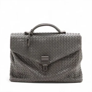 Bolso de Negocios Bottega Veneta Intrecciato Cuero Gris - Imagen 1 de 12