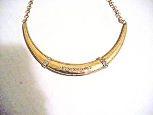 CHICOS GOLD TONE COLLAR NECKLACE W RHINESTONE ACCENTS DARIYA *ELEGANT* NWT - Picture 1 of 6