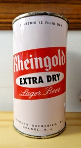 Rheingold Lager Extra Dry 12oz Flat Top Beer Can - Empty - Picture 1 of 11