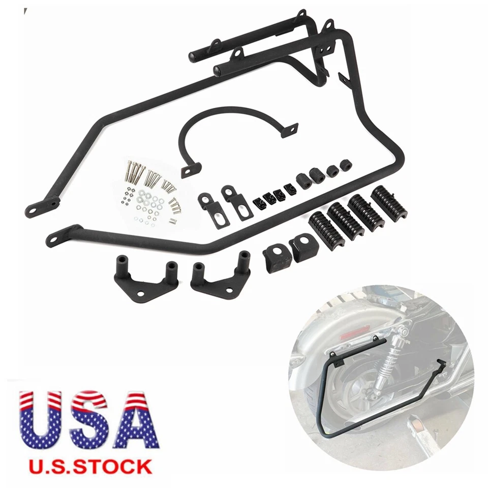 For Harley Sportster 883 1200 XL 04-14 Hard Saddle bag Conversion Brackets Mount - Image 1 of 4